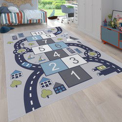 Kindervloerkleed - Binola - Hinkelen - Grijs - 300x400 cm