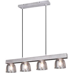 Moderne Hanglamp  Karina - Aluminium - Grijs