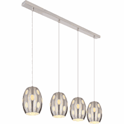 4-lichts hanglamp zwart /goud | 4x40W Led | Modern | Woonkamer | Eetkamer