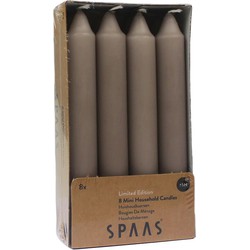 Spaas mini taper candles 21/150 beige Tray x8