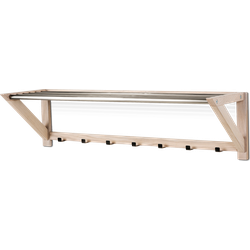 Confetti houten wandkapstok whitewash - 100 x 26 cm