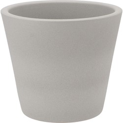 DK Design bloempot/plantenpot - Vinci - lichtgrijs mat - voor kamerplant - D19 x H21 cm - Plantenpotten