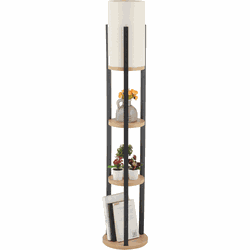 Lamp met 3 ronde planken H135 cm - CIRCLE