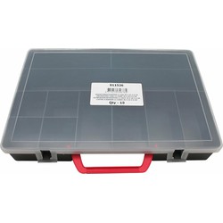 Benson Opbergdoos - 11-vaks - kunststof - grijs - 35 x 25 cm - Opbergbox