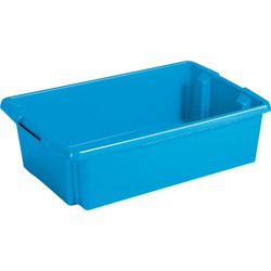 Sunware opslagbox kunststof 30 liter blauw 59 x 39 x 17 cm - Opbergbox