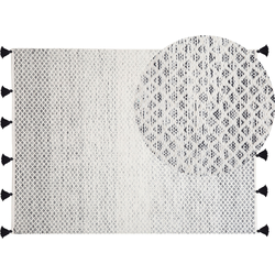 GEMLIK - Laagpolig vloerkleed - Zwart - 140 x 200 cm - Wol