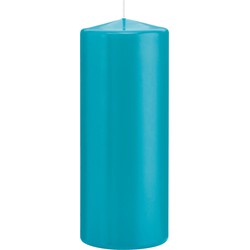 Trend Candles stompkaars - turquoise - 8 x 20 cm - 119 branduren - Stompkaarsen