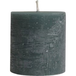 PTMD Kaars New Rustic Outdoor - 15x15x16 cm - Parrafin - Smaragd