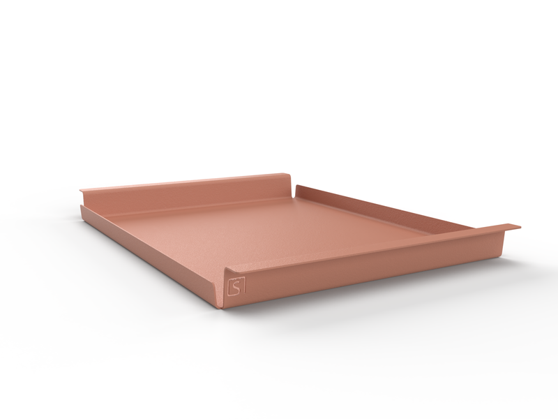 Hocker dienblad beigerood - 