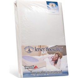H&D Hoeslaken - 100% Jersey Katoen - 180x200 cm - Tot 35cm matrasdikte - 220 g/m² - Creme
