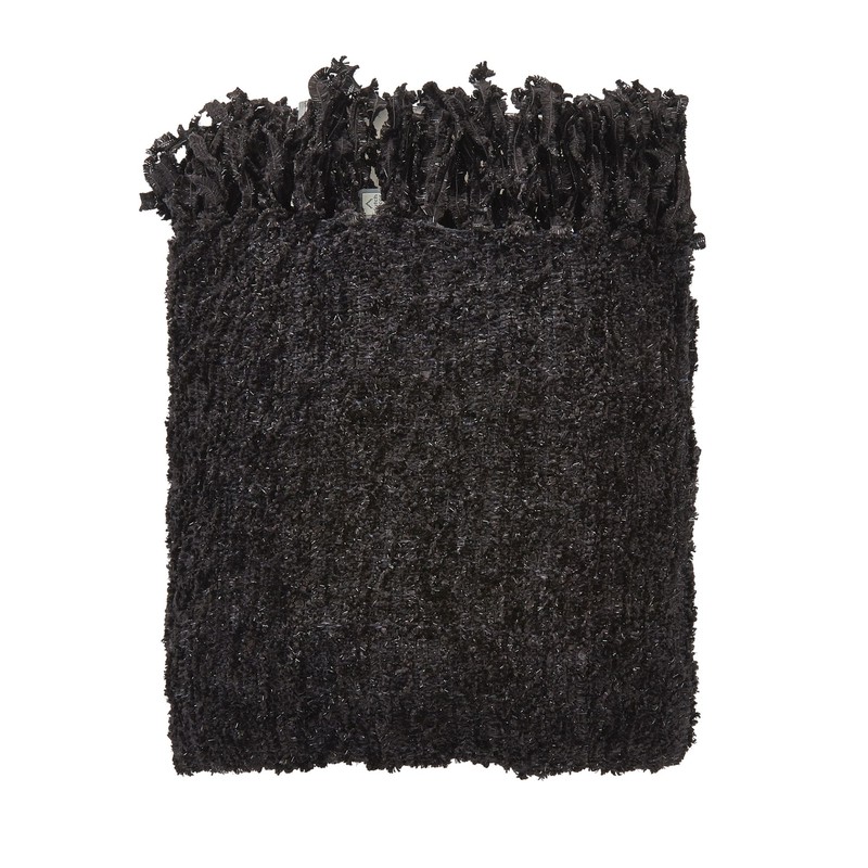 Plaid Fedde 130x180 cm zwart - 