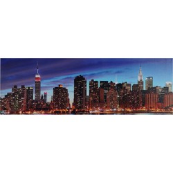 Cosmo Casa LED Afbeelding - Canvas Afbeelding - Licht Afbeelding - Muur Afbeelding - New York - Knipperend - 120x40cm