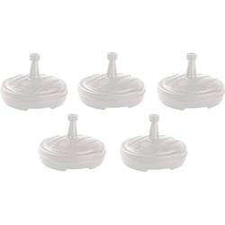 5x Plastic parasol voet 13 liter - Parasolvoeten