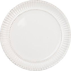 Clayre & Eef Ontbijtbord Wit Dolomiet