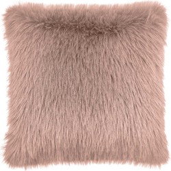 Heckett & Lane Fake Fur Sierkussen Perle - shady pink 48x48cm