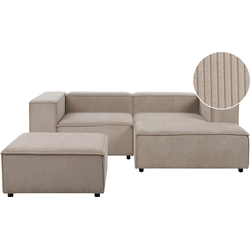 Beliani APRICA - Modulaire Sofa-Bruin-Corduroy