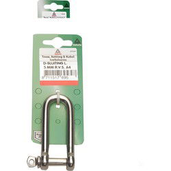 D-sluiting l-model 5mm rvs