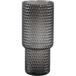 PTMD Vaas Archie - 12x12x27 cm - Glas - Grijs
