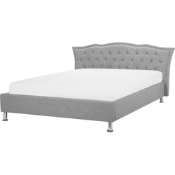 METZ  - Tweepersoonsbed - Lichtgrijs - 140 x 200 cm - Polyester
