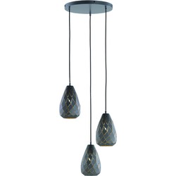 Moderne Hanglamp Onyx - Metaal - Grijs