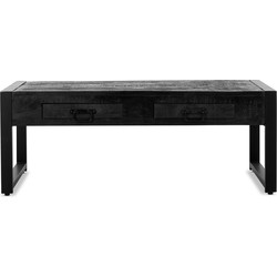 Benoa Britt 2 Drawer Coffee Table Black 120 cm