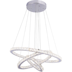 Moderne ring hanglamp | 52cm | Ringvormige hanglamp | Chroom | Woonkamer | Eetkamer