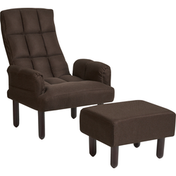 Beliani OLAND - Fauteuil-Bruin-Linnen