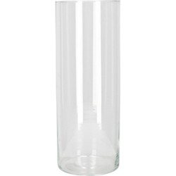 Bloemenvaas/vazen van transparant glas 40 x 15 cm - Vazen