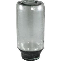 PTMD Vika Grey glass vase clear design round L