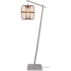 Vloerlamp Hokkaido - Bamboe Wit/Naturel - 63x36x176cm