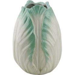 Vase- Tulip Head- Stoneware- Mint- 14x14x19cm