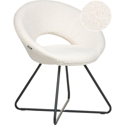 RACHEL - Fauteuil - Gebroken wit - Bouclé