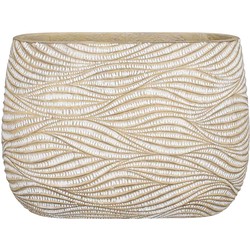 Mica Decorations Hendrick Bloempot - 42x20x30 cm - cement - Creme