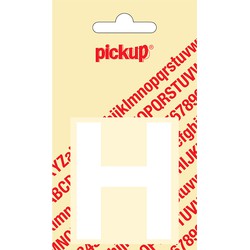Deco letter h helvetica wit 60 mm - Pickup