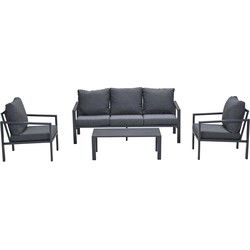 Garden Impressions Durban loungeset 4-delig - donker grijs