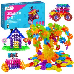 Allerion 3D Sneeuwvlokken Set - 520-delig - Bouw Speelgoed - STEM Speelgoed - Voor Jongens en Meisjes