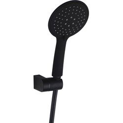 Luzzo® Flat Doucheset - douchekop met slang en wandhouder - Zwart