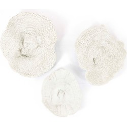 Furnilux - Wanddecoratie Rifa White (3-Delig)26 x 22,5 x 7 cm / 37 x 31,5 x 11 cm / 32,8 x 28,5 x 8,3 cm