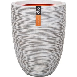 Vase elegant niedrige Rippe nl 44x56 - Elfenbein - Capi Europe