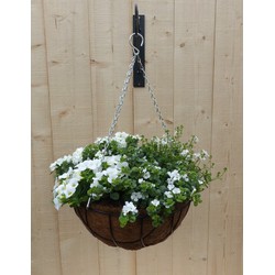 Hanging basket zomerbloeiers wit h25 cm - Warentuin Natuurlijk