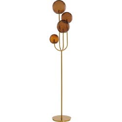 Light&living Vloerlamp 4L E14 42x20x182 cm MAGDALA glas bruin+goud