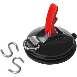 Proplus Zuignapbevestiging - met ring - 2 S-haken - 11 cm - tot 10 kg - Handdoekhaakjes