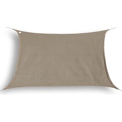 hanSe® Schaduwdoek Rechthoek Waterdoorlatend 3x6 m Zonnedoek Taupe
