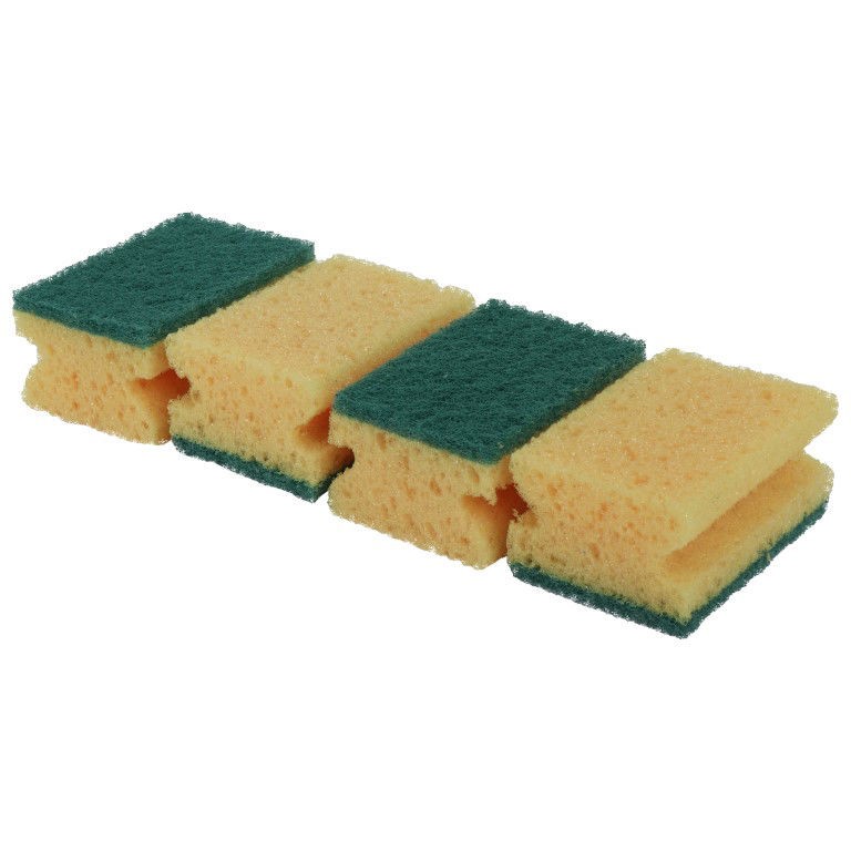 Schuurspons met handgreep 4 stuks Clean Home - 