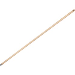 Buemag Bezemsteel universeel - hout - 120 cm - D24 mm - schroefdraad uiteinde - Bezemstelen