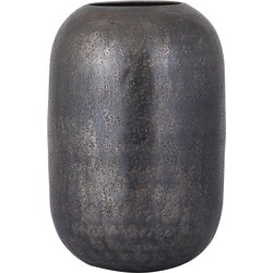 PTMD Yourne Black rustic aluminum pot bulb round S