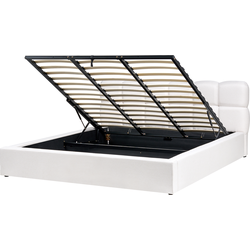BASTON - Bed met opbergruimte - Off-white - 180 x 200 cm - Stof