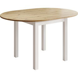 Meubella - South - Eetkamertafel - Eiken/Wit