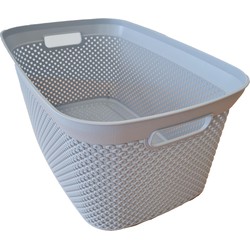 Wasmand licht grijs - 35 liter - 34 x 54 x 23 cm - kunststof - Wasmanden