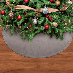 Textino LUMI - Kerstboomrok  - Ø120 cm - velvet - Driftwood - taupe - Textino